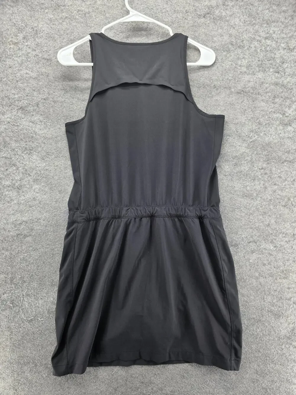 Athleta Dress Womens 6 Black Tank Knee Length Scoop Neck Zip Pockets Expedition